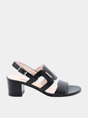 ALBANO - Sandales pour Femmes à talon moyen - Noir