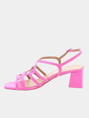 Sandales à talon moyen - Fuchsia