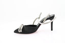 Escarpins en satin à talon - Noir