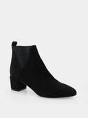 Bottines à talon en suède - Noir