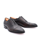 Richelieu Homme en cuir ornée de perforations - Marron foncé