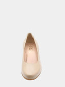 Ballerines à talon et plateforme - Beige