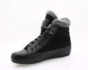 Baskets montantes en cuir - Noir