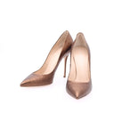 Crackled leather pumps - Bronze