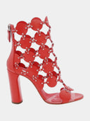 Sandales en cuir verni - Rouge