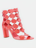 Sandales en cuir verni - Rouge