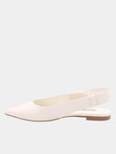 Flat leather ballet flats - Ivory