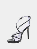 Sandalen met hak en veters - Zwart