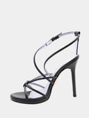 Sandalen met hak en veters - Zwart
