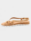 Flat leather sandals - Beige