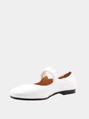 Leren ballerina's - Wit