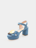 Deirdre Plateau Sandal - Blue