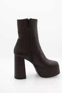 Bottines à talon (11,5cm) - Marron foncé