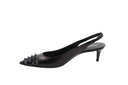 Escarpins en cuir à bride arrière - Noir