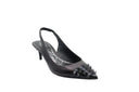 Escarpins en cuir à bride arrière - Noir