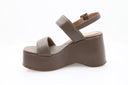 Sandales Plateforme en cuir - Marron